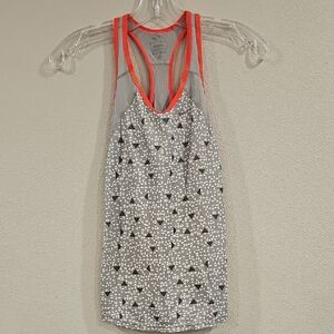 Nike Gray and Red Dri-FIT Tank Top